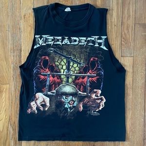 Vintage Metal Band Megadeth Muscle Tee